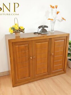 ตู้รองเท้าโมเดิร์นทรงเหลี่ยม เซาะร่อง