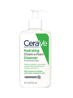 Cerave Hydrating cream-to-foam cleanser 236 ml.