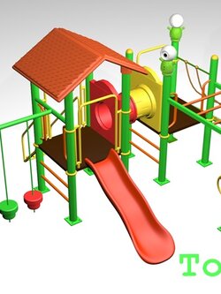 เครื่องเล่นสนามกลางแจ้ง ชุด Robot 's home adventure 1