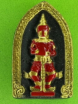 พระเครื่อง ท้าวเวสสุวรรณ เลี่ยมกรอบสีดำ แต่ง สีแดง รุ่น แก้ปีชง รวยไม่จบ จนไม่เป็น ภัยไม่มี ท้าวเวสสุวรรณ พระแท้ ท้าวเวสสุวัณ