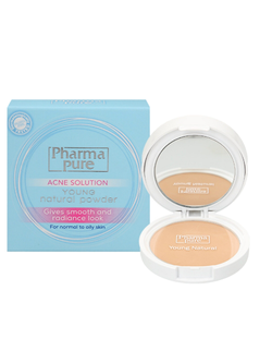 Pharmapure acne solution young natural powder 11.5g. ( ตลับฟ้า )