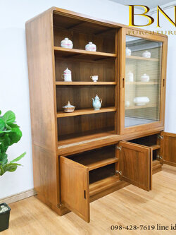 ตู้โชว์บานเลื่อนกระจก รุ่น ไทยนี่ 2