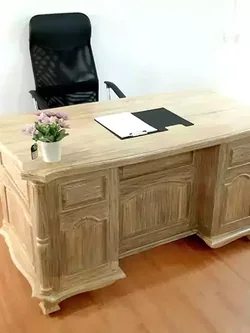 โต๊ะทำงานไม้สักรุ่นมงคล 1