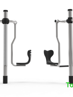 เครื่องออกกำลังกายกลางแจ้งผลิตจากแสตนเลส ชุด อุปกรณ์บริหารขาเหยียด บริหารเข่า แบบเล่นคู่