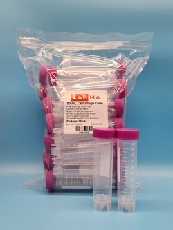 Free-standing Centrifuge Tube 50ml ,Sterile, หลอดทดลองแบบตั้งโต๊ะ ขนาด50 มล. (หลอดเก็บเมล็ดกาแฟ) : สีม่วง