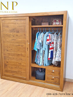 ตู้เสื้อผ้าบานเลื่อน รุ่นเดอะเฟรม