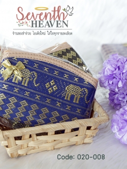 ของชำร่วยงานศพ กระเป๋าสตางค์ ผ้าลายไทย