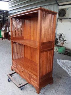 ตู้ข้างซี่ 40x100 สูง 130 ซม. สีไม้