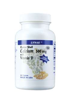 Lynae OYSTER SHELL CALCIUM 500 mg WITH VITAMIN D 100 tablets