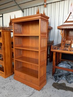 ตู้ข้างซี่ ไม้สัก ขนาด 40x100 สูง 180 ซม