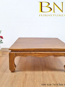 ตั่งไม้สัก รุ่น 1x1 เมตร ขาคู้