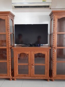 ตู้ชุดวาง TV 3 ชิ้นลายไทย