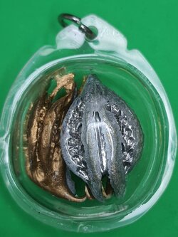 ของป้องกัน เล็บครุฑแบบอัดกรอบ 3 เล็บ สีเงิน สีทอง สีนาค เล็บครุฑ ของแท้ พญาเล็บครุฑ์ พญาเล็บครุฑ