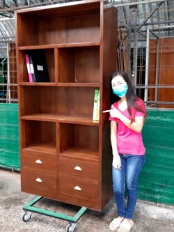 ชั้นหนังสือ 4 ลิ้นชัก 40x100 สูง 200 ซม.