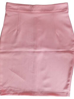 กระโปรงผ้าฮานาโกะ ทรงดินสอ สีโอรส Size S M L XL