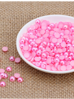 SKU-00553 มุกครึ่งซีกสีชมพู