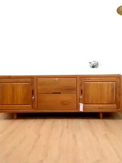 ไซด์บอร์ดวางทีวีไม้สักรุ่นอินดี้