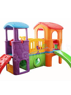 บ้านน้อย 2 ชั้นสีสดใส, บ้านแฝดกระดานลื่น ,บ้านจำลองสองชั้น