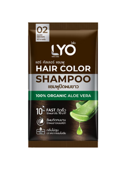 LYO hair color shampoo ( สีน้ำตาลเข้ม )