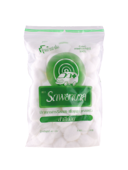 สำลีก้อน ตรารถพยาบาล 40g.