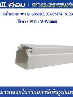 รางเก็บสาย WW6060 ขนาด 60MM. X 60MM. X 2M. สีเทา ; PRI