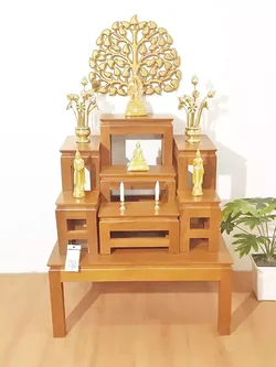 โต๊ะหมู่ไม้สัก หมู่ 7 หน้า 7 นิ้ว ขาตรง