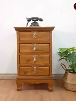 ตู้เก็บของ 4 ลิ้นชัก ขาสิงห์