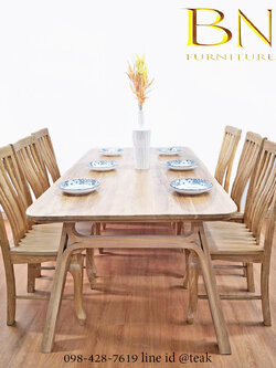 ชุดโต๊ะทานข้าว ไมลี่ ( โต๊ะ 1+เก้าอี้ 6 ตัว )
