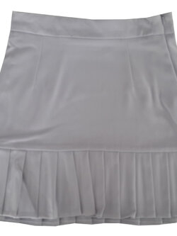 กระโปรงปลายจีบ ผ้าฮานาโกะ สีเทา Size S M L XL