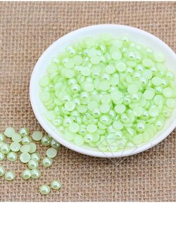 SKU-00533 มุกครึ่งซีกสีเขียว