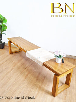 ม้านั่งยาวไม้สัก รุ่น เลโอ