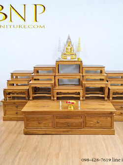 โต๊ะหมู่ไม้สัก รุ่นประภัสสร