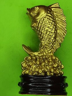 ของนำโชค ปลาหลีฮื้อ สีทอง เนื้อแร่เหล็กน้ำพี้ สิริมงคล โชคลาภ โชคดี ค้าขาย ฮวงจุ้ย