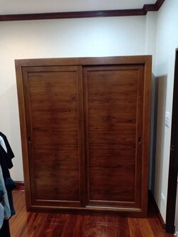 ตู้เสื้อผ้าบานเลื่อนไม้ขวาง 1.6 เมตร