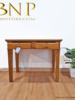 โต๊ะทำงานไม้สัก รุ่นขาเดฟ 1 เมตร