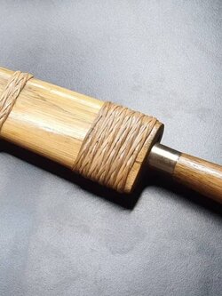 ของป้องกัน มีดหมอ ทรงด้ามตรง ด้ามและฝักไผ่ตันใบมีดขนาด 5 นิ้ว ปลุกเสกแล้ว