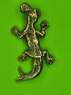 ของนำโชค จิ้งจกสองหาง ทองเหลือง คาบถุงเงินถุงทอง จิ้งจก จิ้งจกสองหาง จิ้งจก2หาง