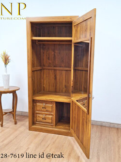 ตู้เสื้อผ้าไม้สักรุ่น เรติน่า