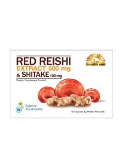 Dr.Lee & Dr.Albert Red Reishi Extract 500 mg & Shitake 100 mg. 60 capsules