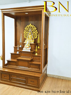 โต๊ะหมู่มีตู้ครอบ รุ่น เมตตาบารมี ( เเยกประกอบได้ )