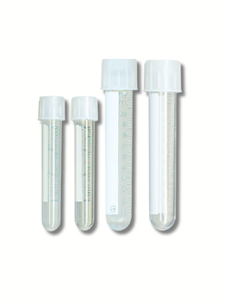 Culture Tube with cap Sterile หลอดเลี้ยงเชื้อ แบบมีฝาปิด 12x75 mm ,5mL,PP ,125ชิ้น/ถุง