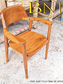 เก้าอี้ไม้สัก มินิมอล รุ่น ชินวา