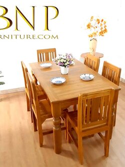 โต๊ะกินข้าว+เก้าอี้ 6 ตัวรุ่น เบสท์ไพรซ์ best price