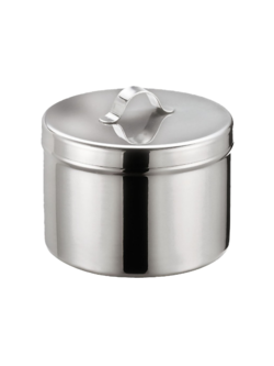 Magnate กล่องสำลีสแตนเลสพร้อมฝา 3 นิ้ว
