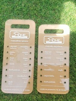 ป้ายพวงกุญแจอะคริลิคแบบรวม อะคริลิคใส 5มิล สกรีน