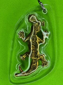 ของนำโชค จิ้งจกสองหาง ทองเหลือง เลี่ยมกรอบ คาบถุงเงินทอง จิ้งจก จิ้งจกสองหาง จิ้งจก2หาง