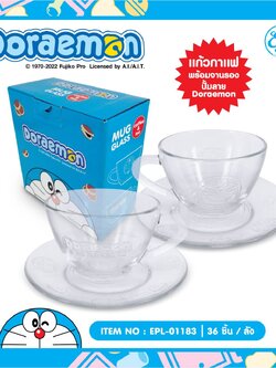 EPL-01183 เซ็ทแก้วกาแฟพร้อมจานรอง Doraemon โหลละ235 บาท 12 ชิ้น