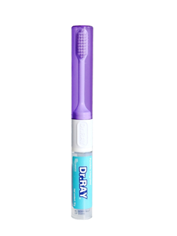 D82 แปรงสีฟัน Dr.Ray Portable integrated (แบบพกพา 2in1) ( สีม่วง )