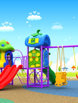 เครื่องเล่นสนามกลางแจ้ง Cartoon House Series TG-S3163