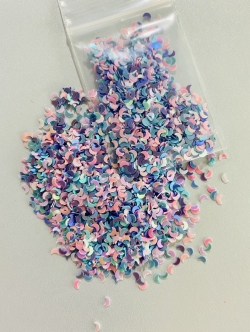 SKU-00335 กลิตเตอร์พระจันทร์ โทนชมพูฟ้า